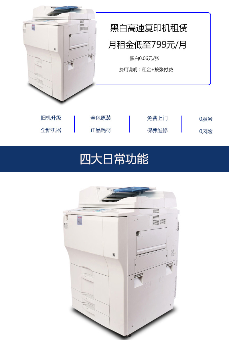 理光7001黑白高速復(fù)印機租賃價格